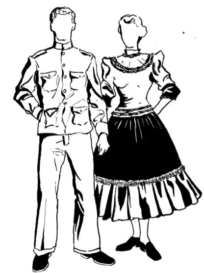 Trajes de hombre y mujer con que se bailaba la tumba